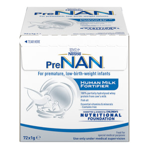 Суміш суха NESTLE (Нестле) PreNAN збагачувач грудного молока для підтримки росту недоношених і дітей народжених із низькою масою тіла по 1 г 72 шт