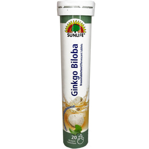 Вітаміни SUNLIFE (Санлайф) Ginkgo Biloba Гінкго білоба таблетки шипучі туба 20 шт