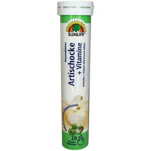 Вітаміни SUNLIFE (Санлайф) Artischocke+Vitamine Артишок + вітаміни таблетки шипучі туба 20 шт
