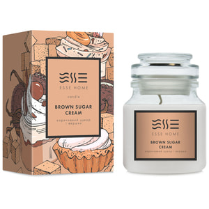 Арома-свічка ESSE Home (Ессе) Brown Sugar Creame коричневий цукор та вершки 100 г
