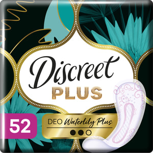 Прокладки щоденні DISCREET (Діскріт) ZonePlus Deo Water Lily Triple (Зоунплюс део вотер лілі тріпл) гігієнічні жіночі 52 шт
