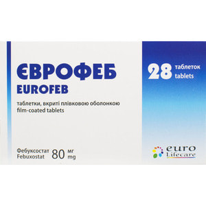 Єврофеб табл. в/о 80мг №28