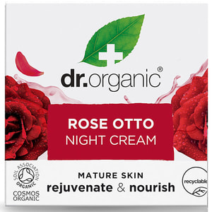 Крем для лица DR.ORGANIC (Др. Органик) ночной для омоложения и питания кожи с маслом розы Отто 50 мл