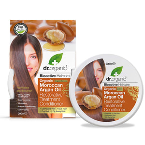 Бальзам-кондиционер для волос DR.ORGANIC (Др. Органик) восстанавливающий с марокканским аргановым маслом 200 мл