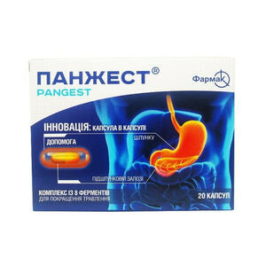 Панжест капсулы при функциональных нарушениях пищеварения из-за дефицита или дисбаланса пищеварительных ферментов 2 блистера по 10 шт