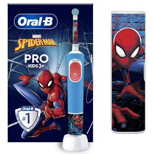 Зубна щітка ORAL-B (Орал-бі) тип D103.413.2KX електрична з 3-х років Pro Kids Spiderman типу 3708 + дорожній чохол