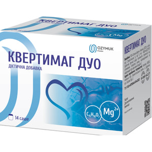 Квертимаг Дуо для підтримки роботи серцево-судинної системи порошок в саше упаковка 14 шт