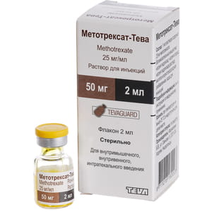Метотрексат-ТЕВА р-н д/ін. 25мг/мл фл. 2мл №1