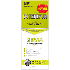 Комплекс ELFA PHARM (Ельфа Фарм) Octenifur (Октеніфур) проти помірної лупи: шампунь 9 в 1 проти лупи 200 мл + лосьйон проти лупи 250 мл