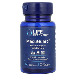 Підтримка зору з шафраном LIFE EXTENSION (Лайф Екстеншн) MacuGuard Ocular Support with Saffron капсули для підтримки здоров’я очей флакон 60 шт
