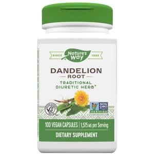 Корінь кульбаби NATURE’S WAY (Натурес Вей) Dandelion Root капсули легкий проносний засіб при запорах, метеоризмі флакон 100 шт