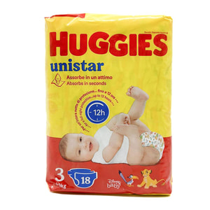 Підгузники для дітей HUGGIES (Хагіс) Unistar (Юністар) унісекс з персонажами Діснея розмір Midi 3 від 4 до 9 кг 18 шт