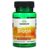 Біотин 5000 мкг SWANSON (Свенсон) Biotin 5000 mcg капсули допомагають живити волосся, шкіру та нігті флакон 100 шт