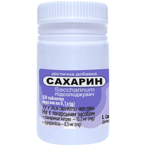 Підсолоджувач Сахарін таблетки 50 шт Solution Pharm