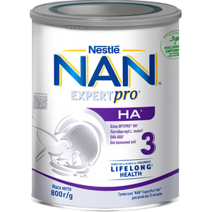 Суміш дитяча NESTLE (Нестле) Нан ExpertPro HA 3 (ЕкспертПро HA 3) гіпоалергенна з 12-ти місяців 800 г