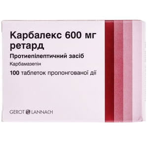 Карбалекс ретард табл. 600мг №100