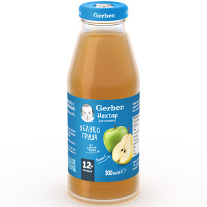 Нектар дитячий NESTLE GERBER (Нестле Гербер) яблучно-грушевий з 12 місяців 300 мл