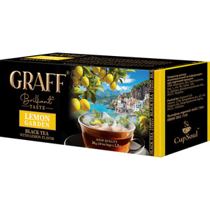 Чай чорний байховий GRAFF (Граф) Lemon Garden Лимонний сад в фільтр-пакетах по 1,8 г 20 шт