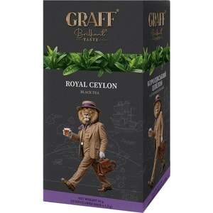 Чай чорний GRAFF (Граф) Ceylon pride Гордість Цейлону байховий в фільтр-пакетах по 2 г 20 шт