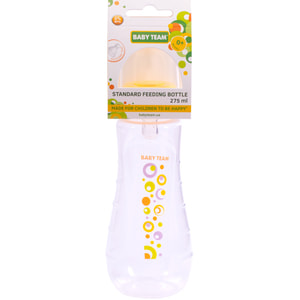 Пляшечка для годування дитяча BABY TEAM (Бебі Тім) артикул 1420 з силіконовою соскою з 0 місяців 275 мл