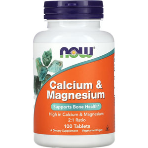 Кальцій та магній NOW (Нау) Calcium & Magnesium таблетки 100 шт