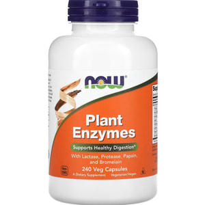 Ферменты для пищеварения NOW (Нау) Plant Enzymes капсулы флакон 240 шт