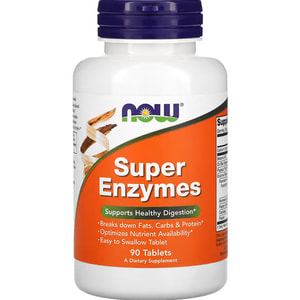 Ферменты для пищеварения NOW (Нау) Super Enzymes таблетки флакон 90 шт