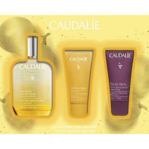 Набір CAUDALIE (Кадалі) Soleil des Vignes гель для душу 30 мл + живильний лосьйон для тіла 30 мл + олія-еліксир 50 мл