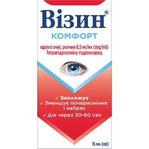 Візин Комфорт краплі очні р-н 0,5мг/мл фл. 15мл