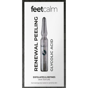 Пилинг-концентрат восстанавливающий FEETCALM (Фиткалм) Renewal Peeling Concentrate отшелушивающий загрубевшую кожу, для педикюра в ампулах по 2 мл 7шт