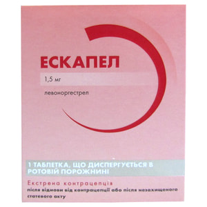 Ескапел табл. дисп. в рот. порож. 1,5мг №1