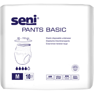 Підгузки-труси для дорослих Seni (Сені) Pants Basic Medium (Пантс Базік Медіум) поглинаючі розмір 2 10 шт