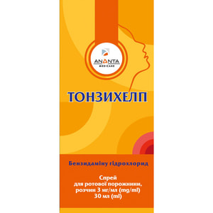 Тонзихелп спрей д/ротов. пор. р-н 3мг/мл фл. 30мл