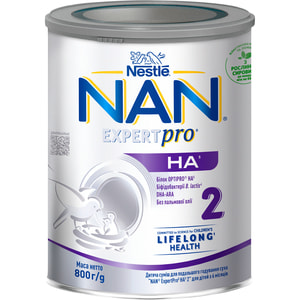 Суміш дитяча NESTLE (Нестле) Нан ExpertPro HA 2 (ЕкспертПро HA 2) гіпоалергенна з 6 місяців 800 г