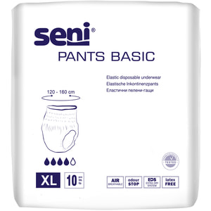 Підгузки-труси для дорослих Seni (Сені) Pants Basic Extra Large (Пантс Базік Екстра Лардж) поглинаючі розмір 4 10 шт