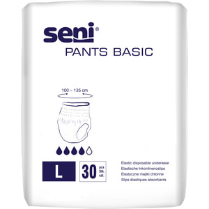Підгузки-труси для дорослих Seni (Сені) Pants Basic Large (Пантс Базік Лардж) поглинаючі розмір 3 30 шт