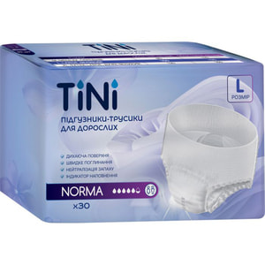 Підгузники-трусики для дорослих TINI Norma (Тіні Норма) розмір L (100-135см) 30 шт