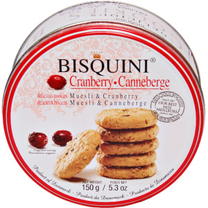 Печиво BISQUINI (Бісквіні) мюслі з журавлиною банка 150 г