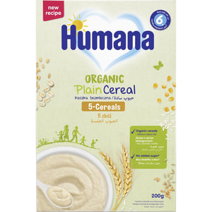 Каша безмолочна дитяча HUMANA (Хумана) 5 злаків органічна з 6 місяців 200 г