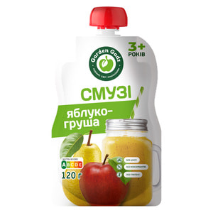 Пюре фруктове дитяче GARDEN GADZ (Гарден Гадз) Смузі яблуко-груша 120 г