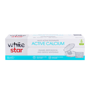Зубна паста WHITE STAR (Вайт Старт) Active Calcium відновлення емалі та безпечне відбілювання 100 мл