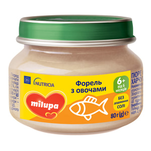 Пюре рыбно-овощное Нутриция Milupa (Милупа) Форель с овощами для детского питания от 6 месяцев 80 г