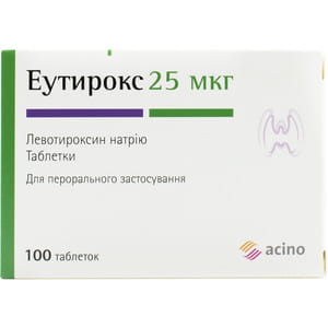 Еутирокс табл. 25мкг №100
