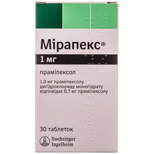 Мирапекс табл. 1мг №30