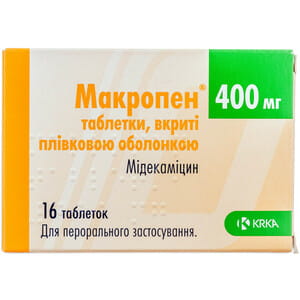Макропен табл. п/о 400мг №16
