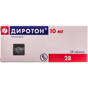 Диротон табл. 10мг №28