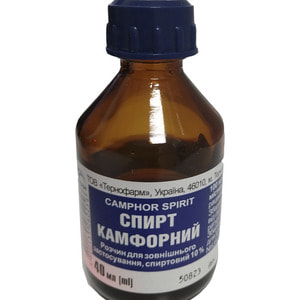 Спирт камфорний р-н д/зовн. застос. спирт. 10 % фл.40 мл