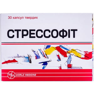 Капсули тверді м'якого заспокійливої дії Стрессофіт 3 блістера по 10 шт