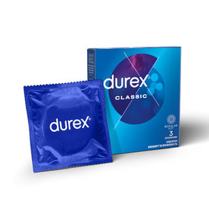Презервативи латексні з силіконовою змазкою DUREX (Дюрекс) Classic класичні 3 шт