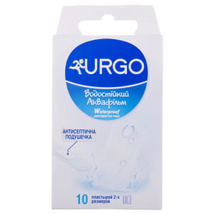 Пластырь URGO (Урго) Аквафильм антисептический водостойкий 10 шт